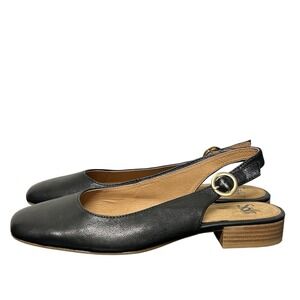 Sofft Women's Endora Black Slingback‎ Italian Leather Shoes Size 9.5 $127